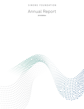 Simons Foundation 2016 Annual Report cover