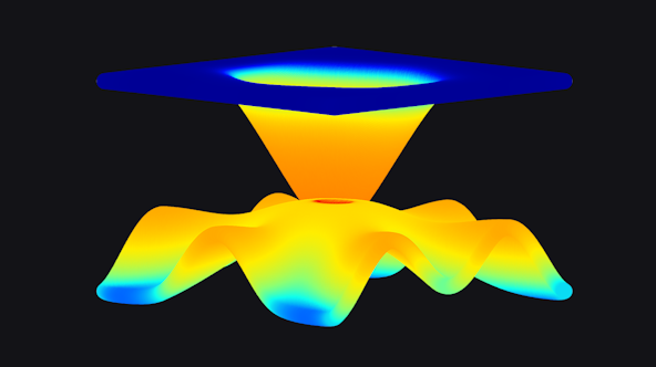 Colorful digital illustration of quantum materials